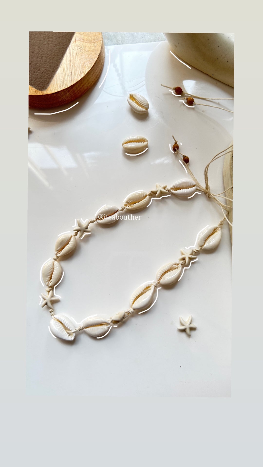 Natural Shell And Star Choker