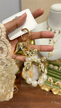 Puffy Dog With Heart Keychain