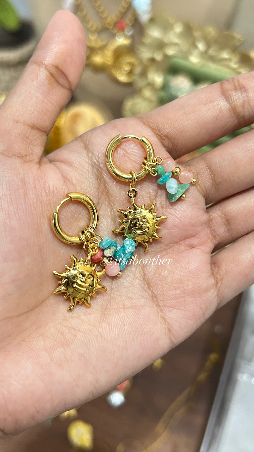 Sun Charm Hoop