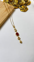 Red Crystal Y Chain