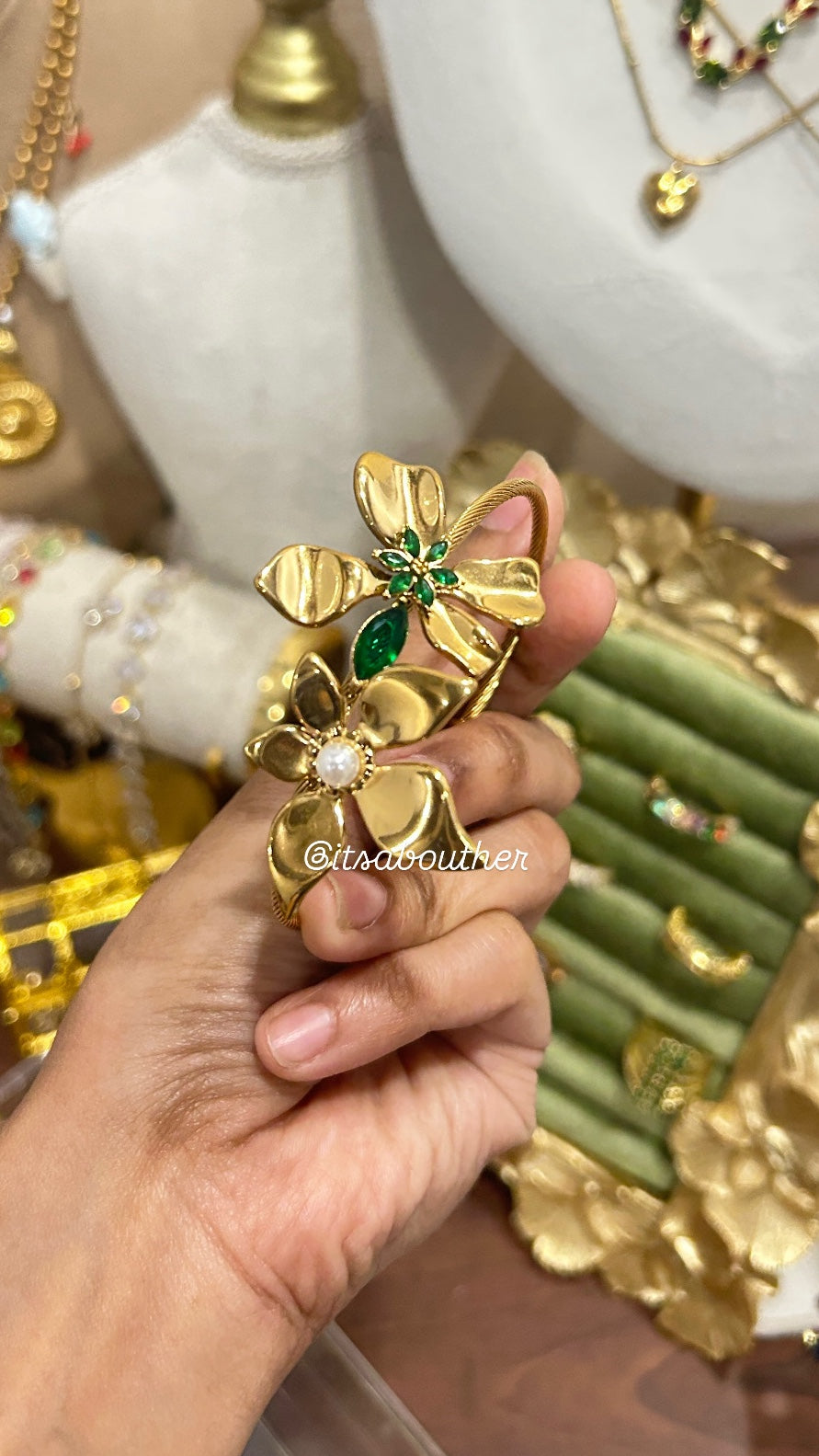 Crystal Flower Kada 7