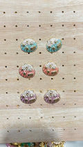 Shell Stud  With Pearl Detailing