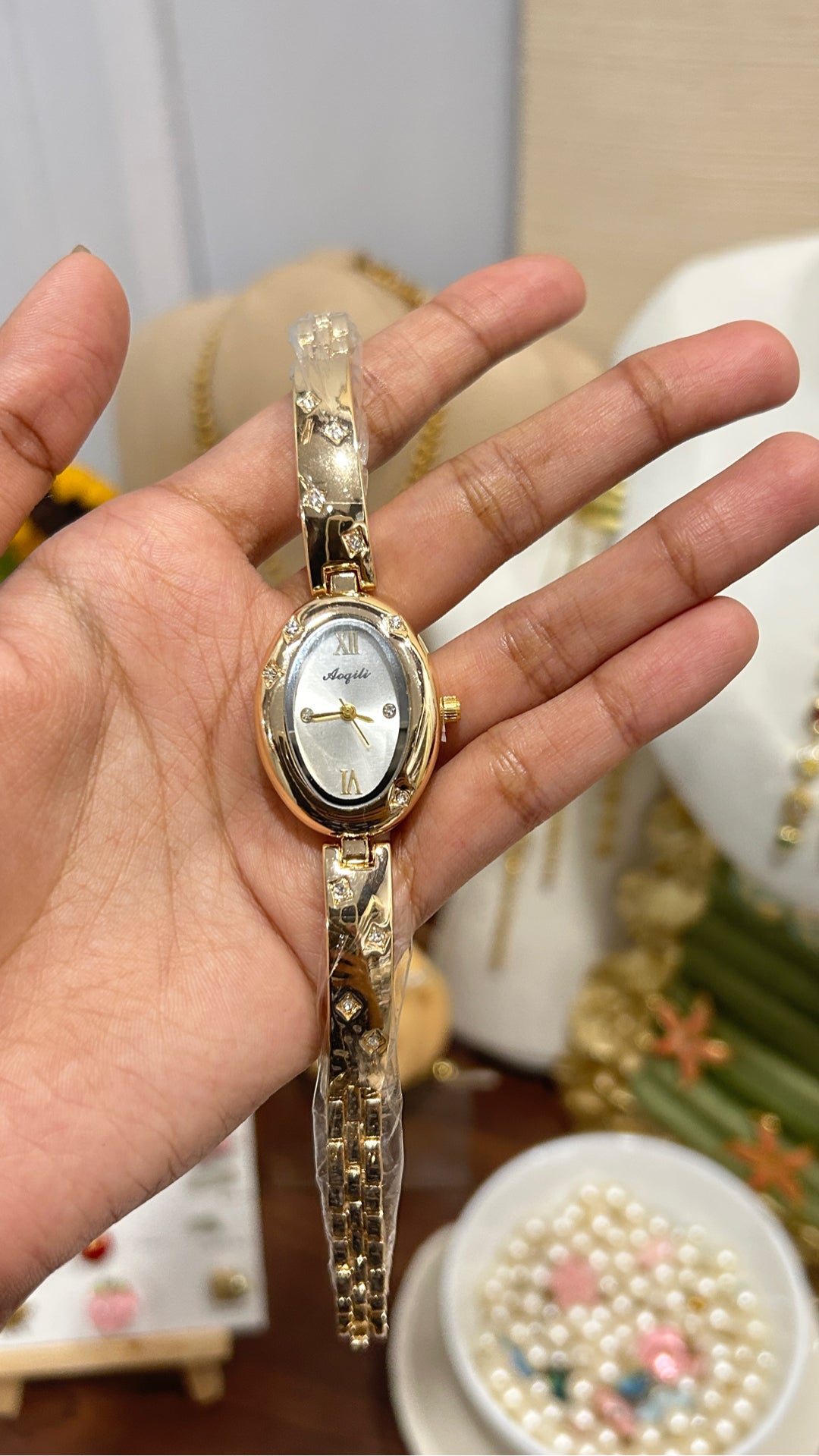 Vintage Watch Star Studded