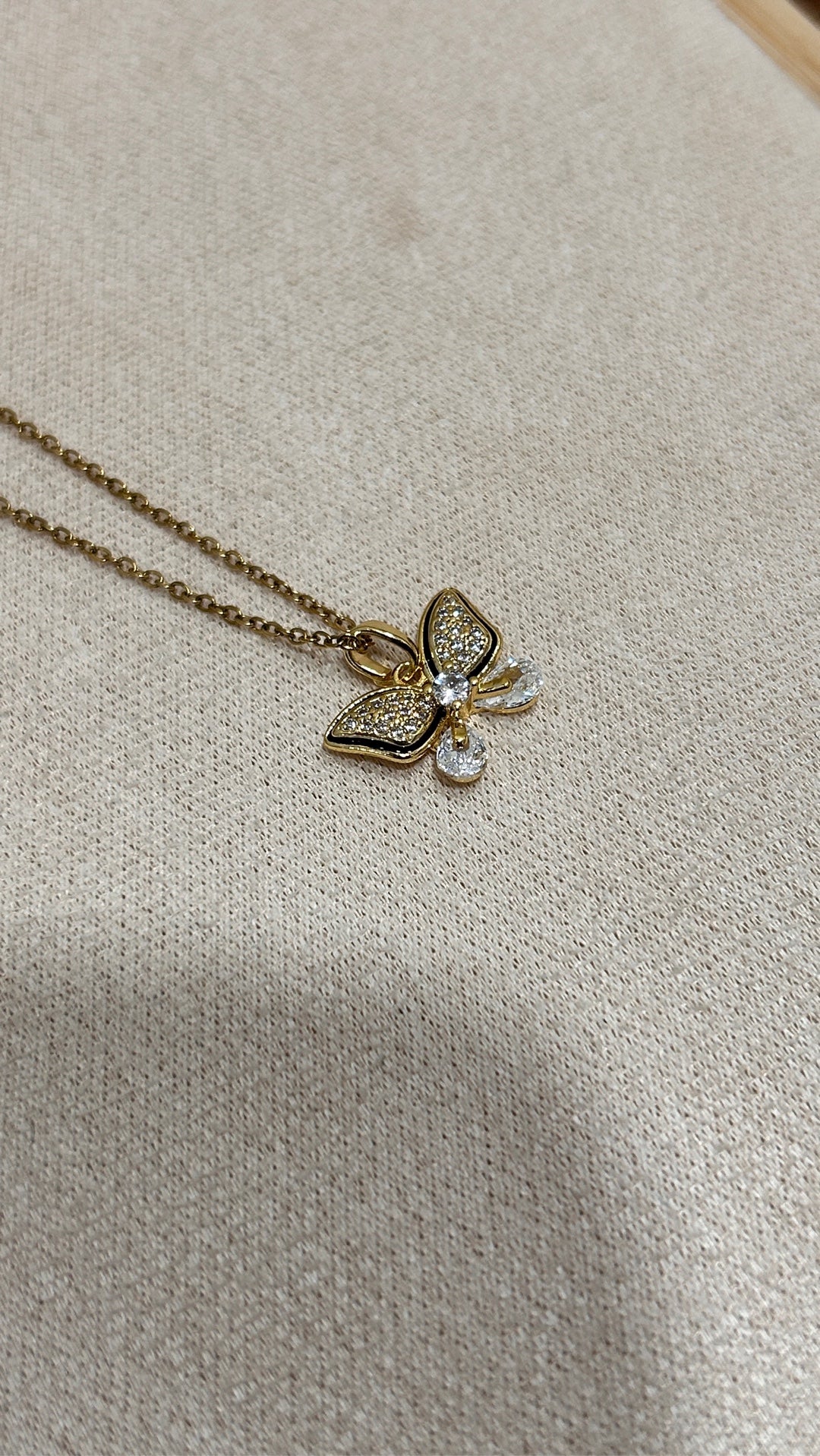 Mini Studded Butterfly Chain