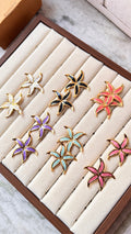 Enamel Flower Stud
