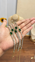Green Crystal Tennis Bracelet