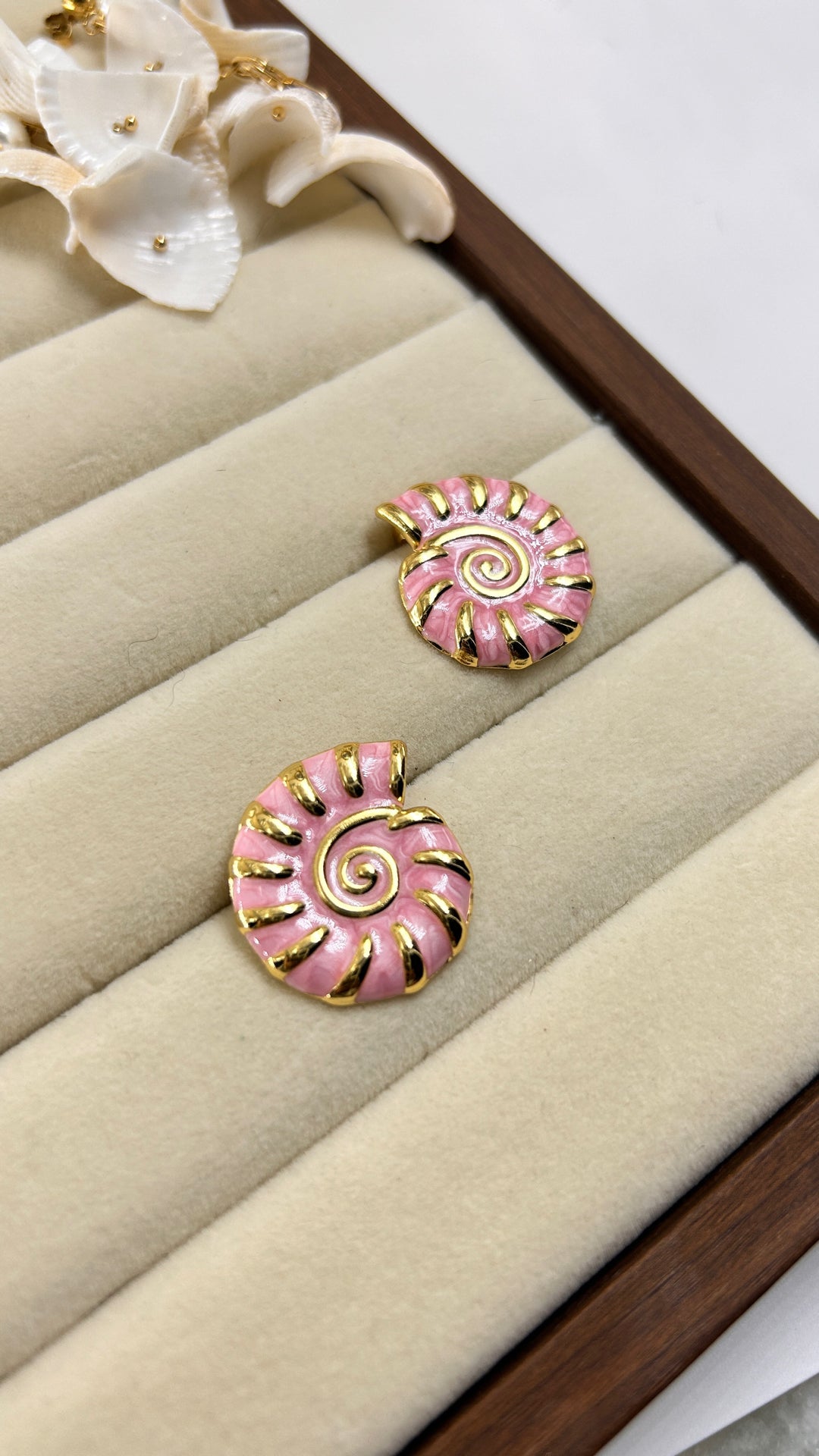 Baby Pink Coil Stud